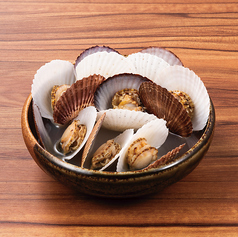 ホタテ稚貝の酒蒸し