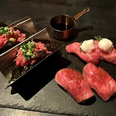 近江牛の牛寿司盛り合わせ