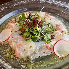 真鯛のカルパッチョ～桜の香りを添えて～