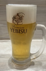 生ビール　エビス　中ジョッキ