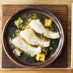 鯛とあおさ海苔の湯葉あんかけ豆腐