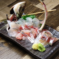 刺身・焼き・揚げ…出会いはその日のお楽しみ！