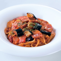 ナスとベーコンのトマトソース