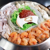 海鮮×ホルモンの旨辛鍋!海鮮の旨みと自家製のタレが絶品!〆は特製ごはんセットを入れてポックンパとしてご賞味下さい!(天王寺/阿倍野/居酒屋/韓国料理/食べ放題/飲み放題/食べ飲み放題/貸切/個室/ランチ/チュクミ/肉/鍋/チーズ/サムギョプサル/チゲ)