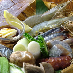 魚介と野菜の七輪焼き