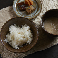 高千穂米の白ご飯とととろ