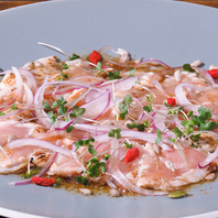 炙りささみの柚子カルパッチョ