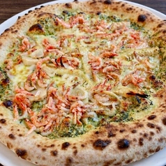 桜海老と筍のジェノバピッツァ