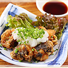 四万十鶏もも肉のあおさ揚げ
