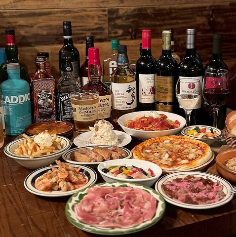 創作料理に2時間飲み放題が付いている大満足のパーティーコースをご用意