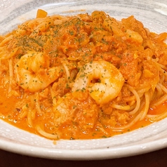 エビとツナのトマトクリームパスタ