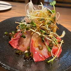 青とう醤油で鮮魚のカルパッチョ
