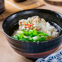 お茶漬け(たこわさ、チャンジャ、京漬物)/特製卵かけごはん　各