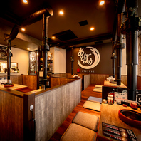 ゆったりと広めの空間