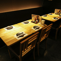 様々なシーンで利用できるお席をご用意！