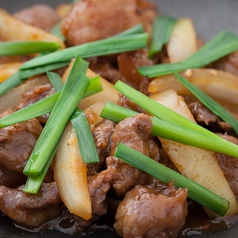 牛蒡と鶏の旨煮／牛すじ（煮込み／陶板焼き）