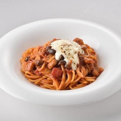 ポルチーニのトマトソース～炙りチーズ仕立て～