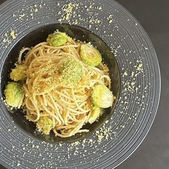 からすみと芽キャベツのアーリオ・オーリオ