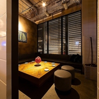 2名様～可能な完全個室を2部屋ご用意！