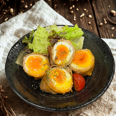 半熟玉子の豚巻き