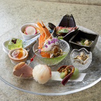 季節ごとに変化する和の料理などを楽しめます。