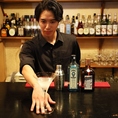 バーテンダーが目の前でドリンクをお作りします☆