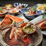 焼き蟹や茹で蟹を満喫◎丸ごと一杯使用の贅沢なコース。