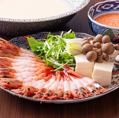明太とろろ甘エビしゃぶしゃぶ