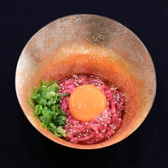 レアステーキユッケ風