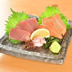 まぐろとサーモンの2種盛り合わせ