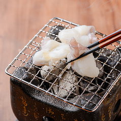 活たこの炭火焼き