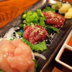 鶏の刺身3種盛り