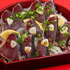 一本釣り 鰹のたたき 薬味もろみポン酢 10貫