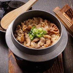 霜降りハーブ豚とレンコンの羽釜ごはん