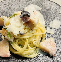 桃の冷製パスタ