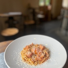 厚切りベーコンのカルボナーラ