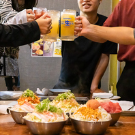 忘年会や新年会にぴったり！豊富なドリンクが嬉しい♪