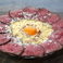 一枚麺のサーロイン肉ボナーラ