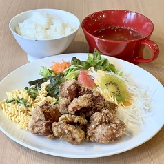 唐揚げプレート 選べるデザート付き