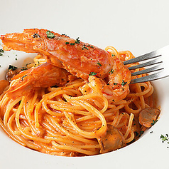 海老のトマトクリームパスタ