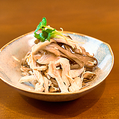 蒸し鶏と舞茸の塩すだち和え