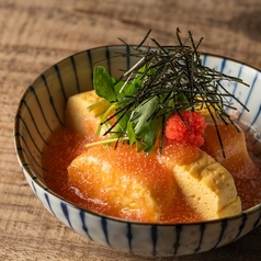 だし巻き卵の明太餡かけ