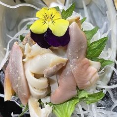 活北寄貝のお刺身