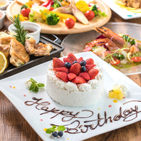 誕生日・記念日のお祝いに♪デザートプレート無料☆