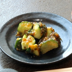 胡瓜と青唐辛子味噌和え