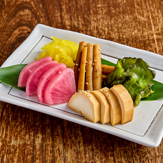 お新香の盛り合わせ/自家製長芋の醤油漬