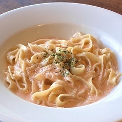 明太クリームパスタ