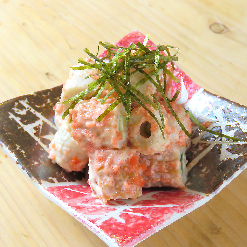 ちくわ明太はピリッとモチっと食感が楽しい◎