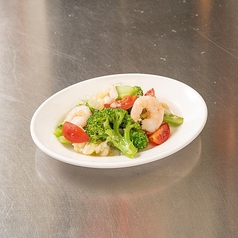 エビとブロッコリーの葱ソース和え