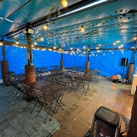 開放的な空間！豪快に宴会を楽しむ